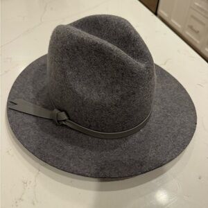 Banana Republic Gray Wool Fedora Hat